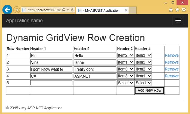 Dynamically Adding and Deleting Rows in GridView and Saving All